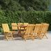 Chaises de jardin pliantes lot de 8 47x47x89cm bois massif teck - Photo n°1