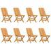 Chaises de jardin pliantes lot de 8 47x47x89cm bois massif teck - Photo n°2