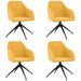 Chaises de salle à manger 4 pcs Jaune moutarde Velours 2 - Photo n°2