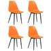 Chaises de salle à manger 4 pcs Orange PP - Photo n°1