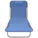 Chaises longues pliables 2 pcs bleu textilène et acier - Photo n°4