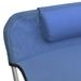 Chaises longues pliables 2 pcs bleu textilène et acier - Photo n°9