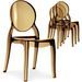 Chaises médaillon marron transparent Kinda - Lot de 4 - Photo n°1