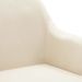 Chaises pivotantes de salle à manger 2 pcs Crème Tissu 25 - Photo n°8