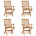 Chaises pliables de jardin 4 pcs Bois de teck solide - Photo n°1
