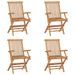 Chaises pliables de jardin 4 pcs Bois de teck solide - Photo n°1