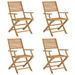 Chaises pliables de jardin 4 pcs bois massif d'acacia - Photo n°1