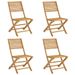 Chaises pliables de jardin 4 pcs bois massif d'acacia - Photo n°1