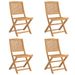 Chaises pliables de jardin 4 pcs bois massif d'acacia - Photo n°1