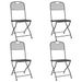 Chaises pliables de jardin 4 pcs Maille métallique Anthracite - Photo n°1