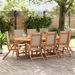 Chaises pliables de jardin lot de 8 bois d'acacia et textilène - Photo n°1