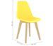 Chaises scandinave bois clair et assise jaune Norva - Lot de 2 - Photo n°6