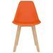 Chaises scandinave bois clair et assise orange Norva - Lot de 2 - Photo n°3