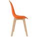 Chaises scandinave bois clair et assise orange Norva - Lot de 2 - Photo n°4