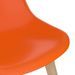 Chaises scandinave bois clair et assise orange Norva - Lot de 2 - Photo n°6