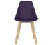 Chaises scandinave bois clair et assise violet Norva - Lot de 2 - Photo n°2