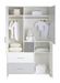 Chambre bébé Candy Grey lit évolutif 70x140 cm commode à langer et armoire bois blanc et gris - Photo n°7