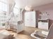 Chambre bébé Classic White lit 60x120 cm commode à langer et armoire 3 portes bois blanc - Photo n°1