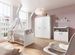 Chambre bébé Classic White lit évolutif 70x140 cm commode et armoire 3 portes bois blanc - Photo n°1