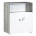 Chambre bébé Leaf lit 60x120 cm armoire et commode à langer laqué blanc et gris - Photo n°4