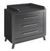 Chambre bébé Miami lit évolutif 70x140 cm commode et armoire 3 portes bois noir - Photo n°4