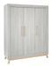 Chambre bébé Miami lit évolutif 70x140 cm commode et armoire bois gris et hêtre - Photo n°5