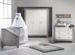 Chambre bébé Nordic Driftwood lit 70x140 cm commode et armoire 3 portes bois gris et blanc - Photo n°1