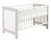 Chambre bébé Nordic Halifax lit évolutif 70x140 cm commode et armoire bois blanc et gris - Photo n°2