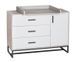 Chambre bébé Pixie lit évolutif 70x140 cm commode et armoire bois clair et gris - Photo n°4