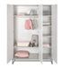 Chambre bébé Pixie lit évolutif 70x140 cm commode et armoire bois clair et gris - Photo n°6