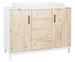 Chambre bébé Timber lit 70x140 cm commode et armoire bois blanc et pin - Photo n°4