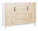 Chambre bébé Timber lit évolutif 70x140 cm commode et armoire bois blanc et pin - Photo n°7