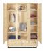 Chambre bébé Zirbenholz lit évolutif 70x140 cm armoire et commode à langer pin massif clair - Photo n°12