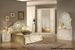 Chambre complète 6 pièces avec lit capitonné bois brillant beige Soraya 160 - Photo n°1