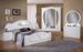 Chambre complète 6 pièces bois brillant blanc Gilda 160 - Photo n°1
