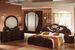Chambre complète 6 pièces commode 6 tiroirs bois brillant acajou Gilda 160 - Photo n°1
