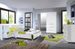 Chambre complète avec environnement laqué blanc armoire 3 portes Italya 140 - Photo n°1