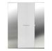 Chambre complète design laqué blanc armoire 4 portes Italya 140 - Photo n°7