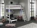 Chambre enfant 2 pièces lit et fauteuil transformable pin massif blanc Pino 90x200 cm - Photo n°2
