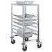 Chariot à plateaux 6 bacs GN 39x55x87 cm acier inoxydable - Photo n°1