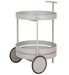 Chariot de bar 2 étagères en acier gris BEJA - Photo n°1