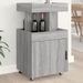 Chariot de bar sonoma gris 50x41x89 cm bois d'ingénierie - Photo n°1