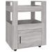 Chariot de cuisine Sonoma gris 60x45x80 cm Bois d'ingénierie - Photo n°1