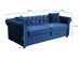 Chesterfield convertible velours bleu 3 places - Photo n°5