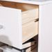 Chevet 1 tiroir 1 niche pin massif vernis blanc Softa - Photo n°5