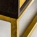 Chevet 2 tiroirs métal doré et bois massif foncé Kopa - Photo n°6