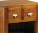 Chevet 3 tiroirs coloniale en bois d'acajou massif Falkane 45 cm - Photo n°2