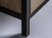 Chevet 3 tiroirs orme massif foncé et pieds métal noir Rigno - Photo n°5