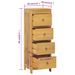 Chiffonnier 30x30x90 cm Bois massif de teck - Photo n°8