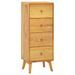 Chiffonnier 40x30x100 cm Bois massif de teck - Photo n°1